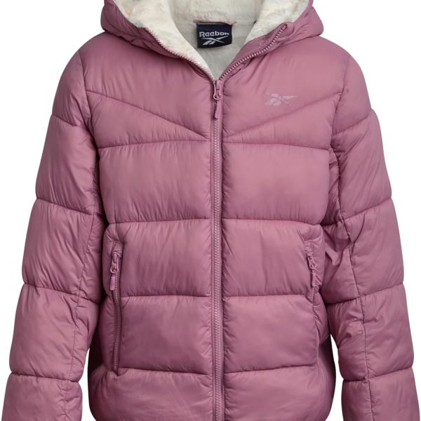 Reddit Deals | Shop the Best Online Deals 4 Reebok Girls Winter Coat - Heavyweight Quilted Sherpa Lined Parka Puffer Jacket - Warm Winter Jackets for Girls