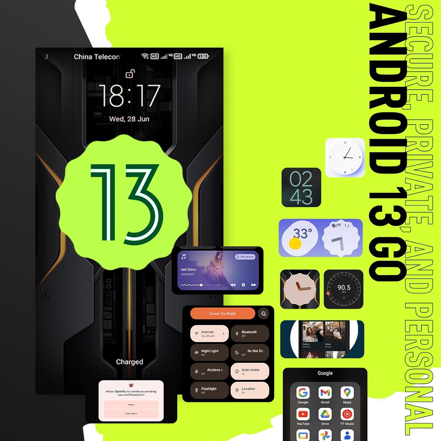 Ulefone Armor X12 Rugged Smartphone, Waterproof Phones Unlocked, Octa-core Android 13, 6GB+32GB, Dual SIM Global 4G LTE, 4860mAh Battery, Face Recognition, Bluetooth, NFC, Compass - Black 6 Ulefone Armor X12 Rugged Smartphone, Waterproof Phones Unlocked, Octa-core Android 13, 6GB+32GB, Dual SIM Global 4G LTE, 4860mAh Battery, Face Recognition, Bluetooth, NFC, Compass - Black - Image 6