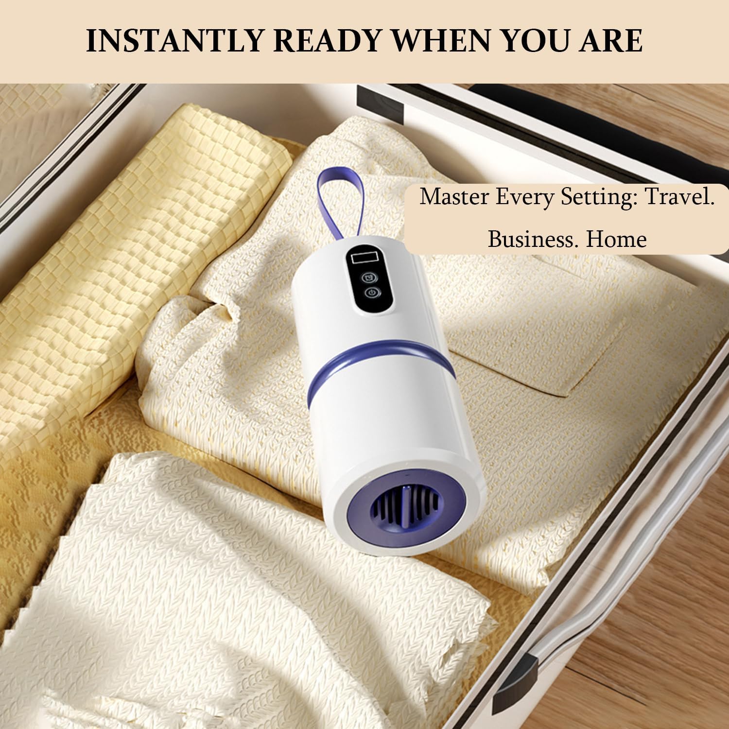 Portable Clothes Dryer with Timer, Portable Dryer with 360° Hot Air Technology & Dry Bag, Quiet Operation Mini Laundry Dryers, 30-240 Min Timer, for Travel, Apartment, RV, Dorm 8 Portable Clothes Dryer with Timer, Portable Dryer with 360° Hot Air Technology & Dry Bag, Quiet Operation Mini Laundry Dryers, 30-240 Min Timer, for Travel, Apartment, RV, Dorm - Image 8