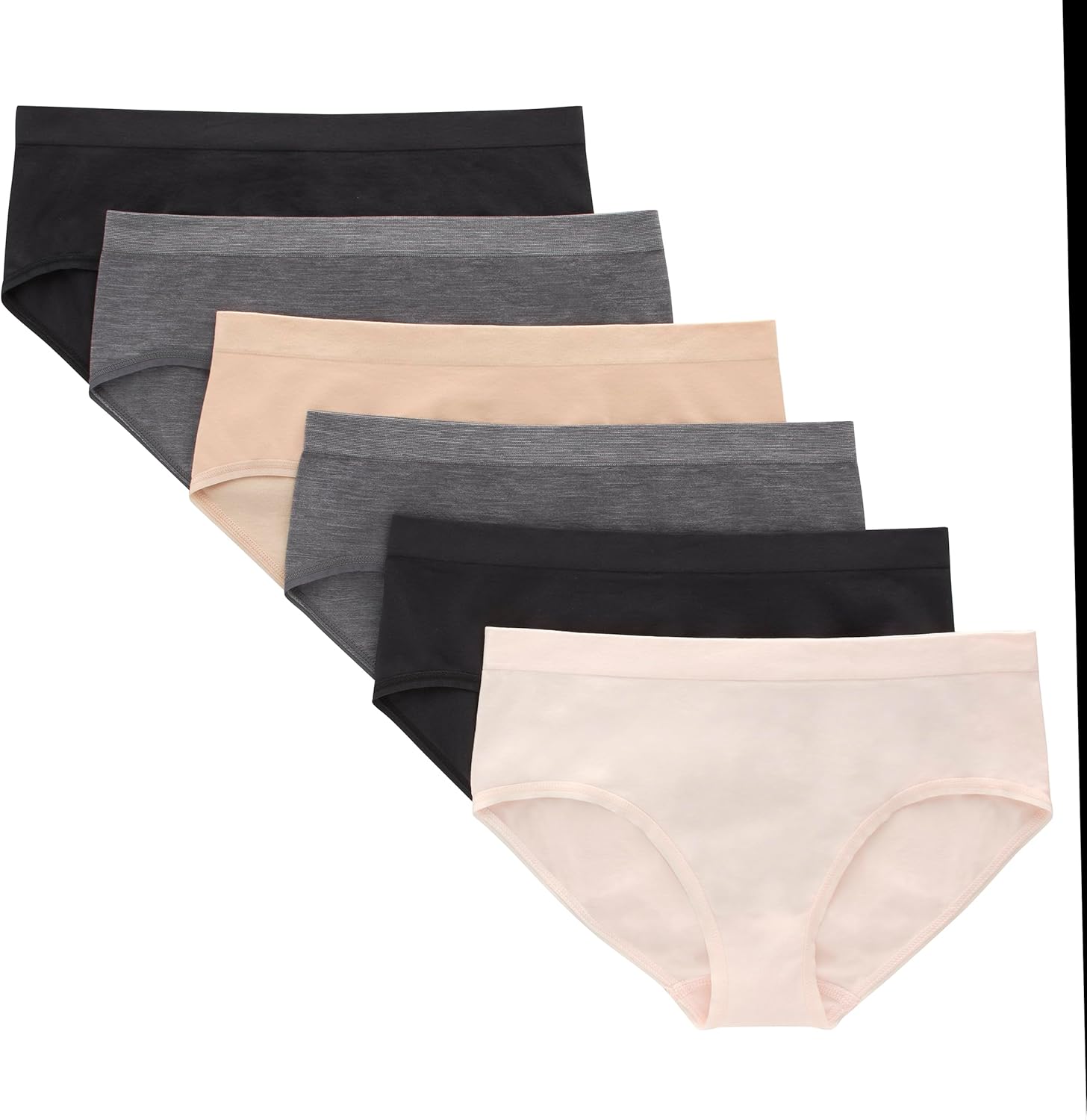Hanes Tween Girls Underwear, Seamless Girls Panties, Boyshort & Hipster, Hanes Tween Girls Underwear, Seamless Girls Panties, Boyshort & Hipster, Assorted Colors, 6-Pack