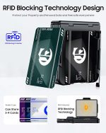 CENMASO for Motorola Razr 2025 Case/Razr 2024 Case with Card Holder [RFID Blocking] & Hinge Protection & Screen Protector, Rugged Anti-Scratch Shockproof Phone Case for Moto Razr 2025/2024-Black - Image 2