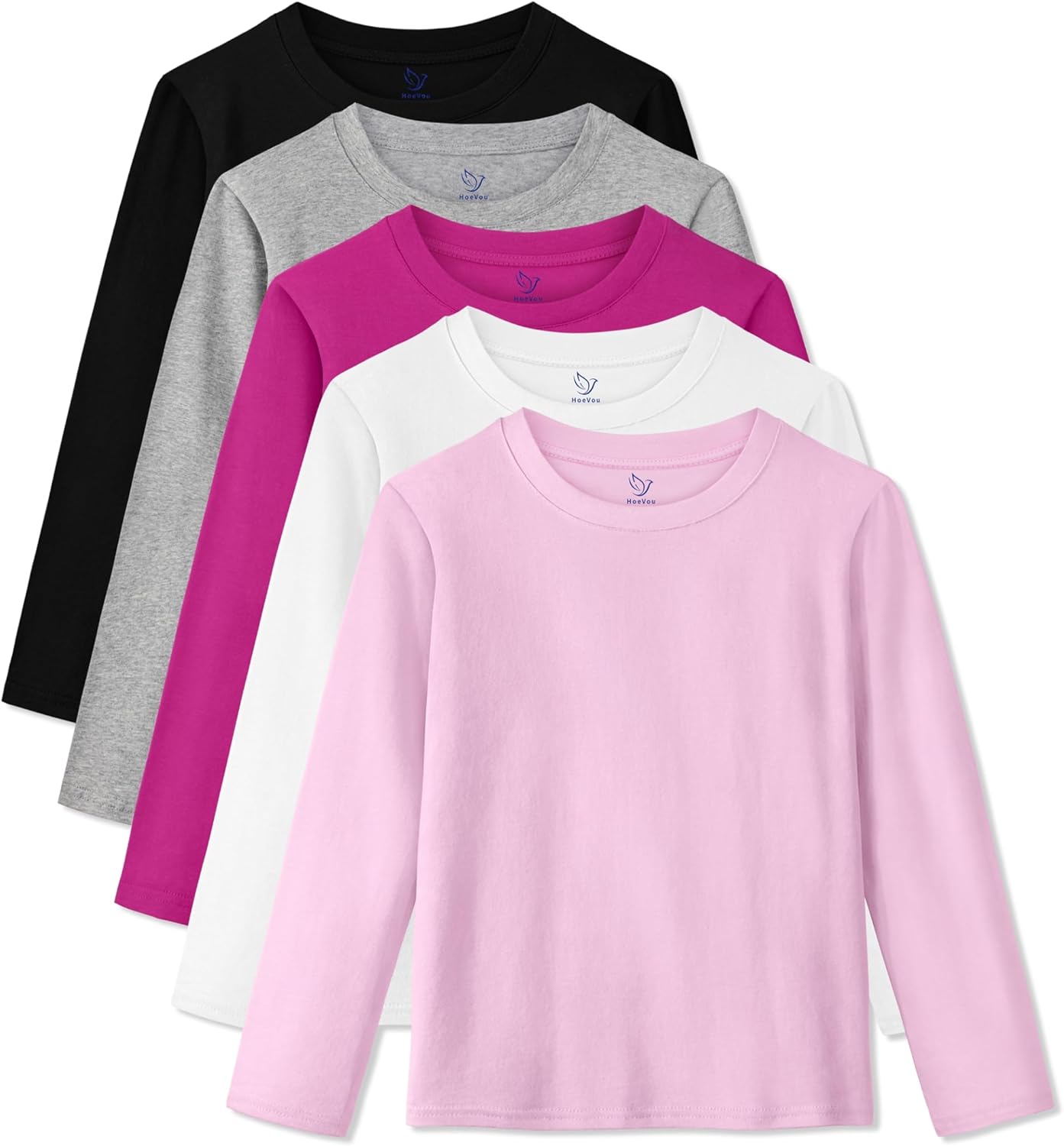 5 Pack Girls Long Sleeve Shirts Cotton T-Shirts Long-Sleeve Tagless Layering Tees for Youth Teen Girls 5-18 Years 1 5 Pack Girls Long Sleeve Shirts Cotton T-Shirts Long-Sleeve Tagless Layering Tees for Youth Teen Girls 5-18 Years