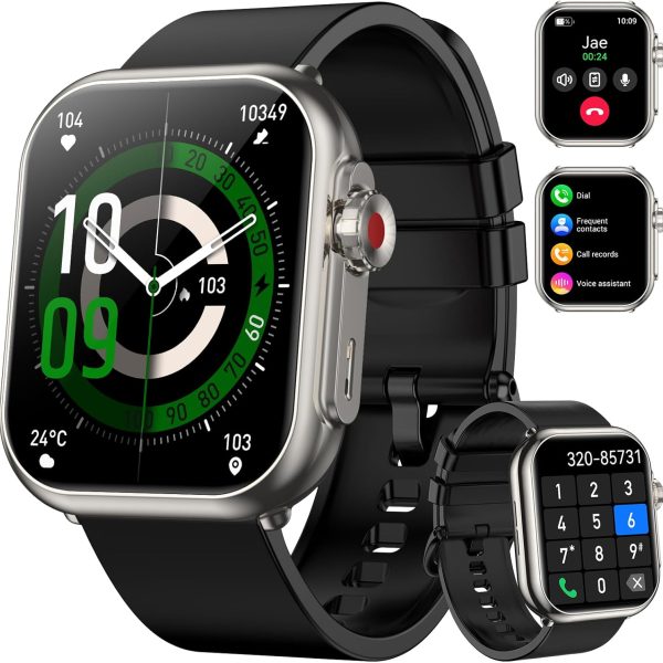 Smart Watch for Men Women, 1.85" HD Fitness Tracker (Answer/Make Call), 1000 mAh Battery, 120+ Sport Modes, 24/7 Heart Rate/Sleep Monitor Fitness Watch, IP68 Waterproof, Smartwatch for Android/iPhone