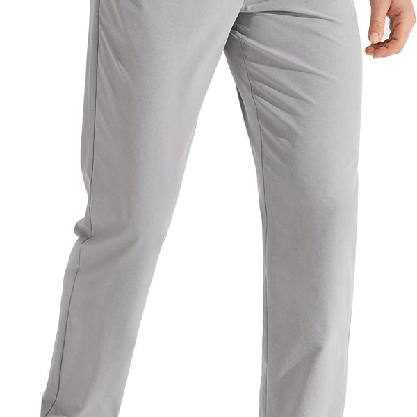 Libin Mens Golf Pants Stretch Work Dress Pants 30"/32"/34" Quick Dry Lightweight Casual Comfy Trousers with Pockets
