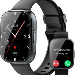 Smart Watch for Men Women(Answer/Make Calls), 1.95" HD Touch Screen Fitness Watch with Sleep Heart Rate Monitor, 110+ Sports Modes, IP68 Waterproof Activity Trackers Compatible with Android iOS, Black