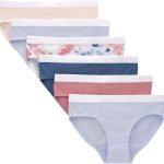 Hanes Girls' Originals Underwear, Stretch Cotton Boyshorts, Hipster, Bikini Panties, 6-Pack