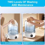 Underwear Washer, Portable Mini Washing Machine, Upgraded Mini Washings Machines, Rechargeable Cordless Washing-Machine, Laundry Cup for Bra, Underwear, Socks (1.5L white) - Image 6