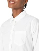 Amazon Essentials Womens Regular-Fit Long-Sleeve Button-Down Poplin Shirt - Image 4