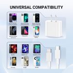 Essri i Phone Charger Fast Charging 10 FT, 3-Pack 20W PD USB C Charger Block with iPhone 14 13 Charging Cable 10 Foot, Compatible with iPhone 14 Pro/13Pro Max/12/11Pro/Mini - White - Image 6