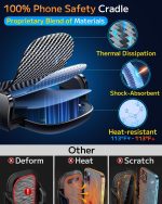 Qifutan Car Phone Holder Mount Phone Mount for Car Windshield Dashboard Air Vent Universal Hands Free Automobile Cell Phone Holder Fit for iPhone Smartphone Camera Mounts - Image 5