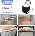 Outdoor Deep Freezer Cover,Heavy Duty 600D 100% Waterproof Chest Freezer Cover,Freezer Covers for Outside 5.0 Cubic Chest Freezer,Top Can Be Opened by Zipper(28"W x 23"D x 34"H,Black) - Image 5