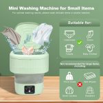 Mini Portable Washing Machine, 9L, 3 Modes, Blue Light Disinfection, Ideal for Underwear, Socks, Baby Clothes. Foldable for Space-Saving, Perfect for Apartments, Hotels, Camping & Travel (Green) - Image 4