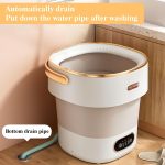 Portable Washing Machine,Mini Washer 16L Upgraded With Spin Basket,Small Clothes Folding Washing Machine Of Underwear, Baby And Small Clothes,Suitable For Home Apartments Dormitories, Hotels Khaki - Image 6