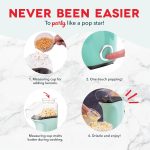 DASH Hot Air Popcorn Popper Maker with Measuring Cup to Portion Popping Corn Kernels + Melt Butter, 16 Cups - Aqua - Image 3