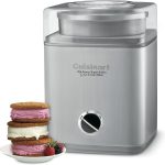 Cuisinart Ice Cream Maker Machine, 2-Quart Ice Cream, Sorbet and Frozen Yogurt Machine, Fully Automatic Double-Insulated Freezer Bowl Makes Frozen Desserts in Under 30 Minutes, ICE30BCP1, Silver