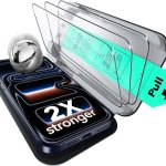 ESR 3 Pack for iPhone 17 Pro Max Screen Protector, Military-Grade Shatterproof, 9H Hardness, Full Coverage Tempered Glass with Ultra Fit Tray