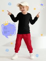 HXP 4 Pack Toddler Boys Sweatpants Pure Cotton Toddler Sweatpants Boys Kids Joggers Pants with Pocket Drawstring - Image 5