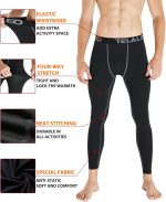 TELALEO 2 Set Mens Thermal Underwear Fleece Lined Long Johns 4 Pcs Base Layer Shirts Pant for Cold Winter Weather - Image 4