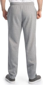 Fruit of the Loom Men's Eversoft Fleece Open Bottom Sweatpants with Pockets, Relaxed Fit, Moisture Wicking, Breathable - Image 2
