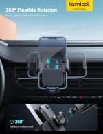 Lamicall 2025 Wider Clamp & Metal Hook Car Phone Holder Vent [Thick Cases Friendly] Phone Holders for Your Car Mount Automobile Hands Free Cradle Air Vent for iPhone 17 16 15 14 13 Pro Max Smartphone - Image 7