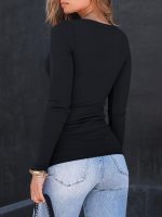 AUTOMET Womens Long Sleeve Shirts Square Neck Tops Ribbed Knit Basic Teen Girls Crop Tops Fall Outfits Fashion Clothes 2025 - Image 4