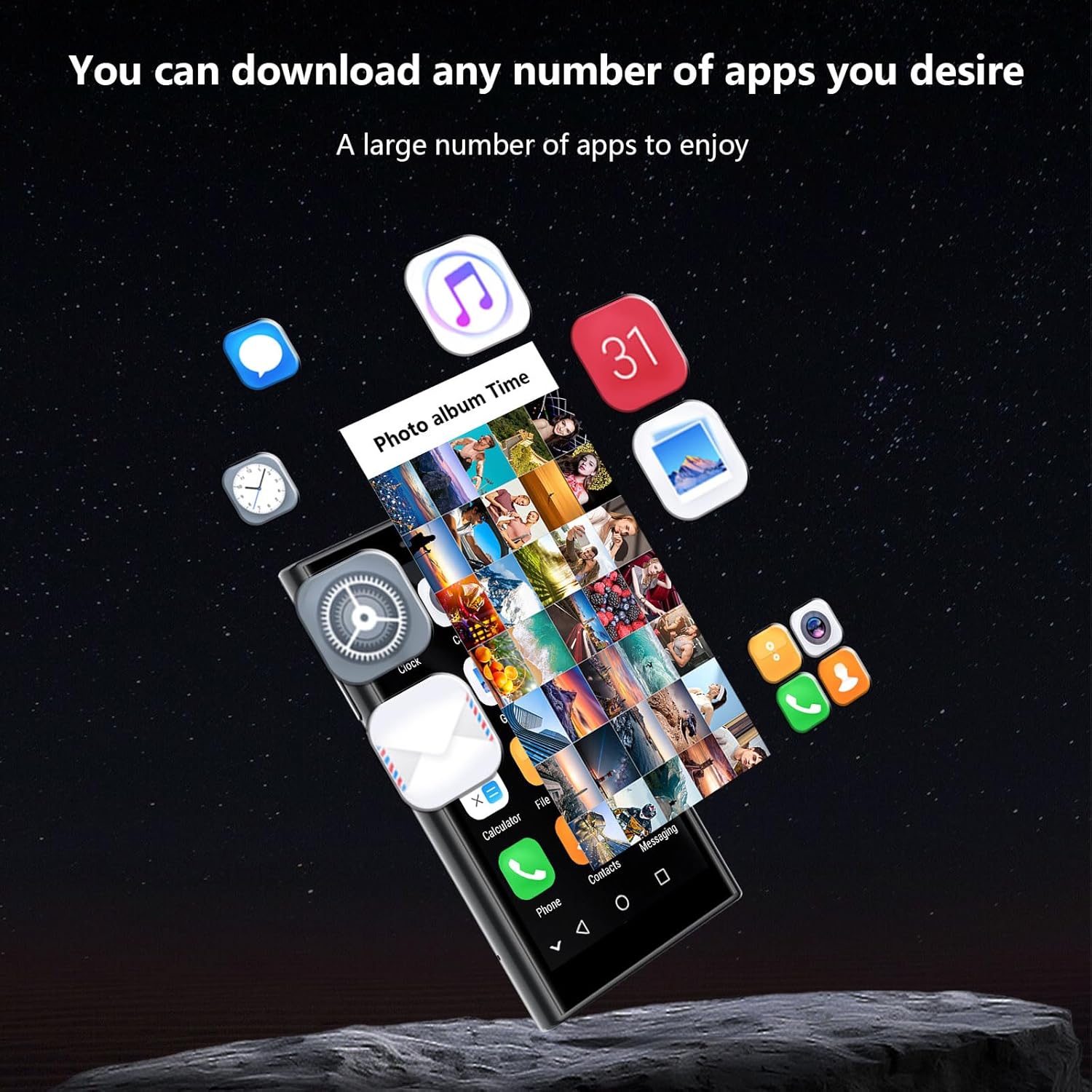 Mini Smartphone 3G Unlocked Mini Phone Kid's Smartphone 3.0'' HD Touch Screen World's Smallest 1000mAh Battery Dual SIM Little Mobile Phone with Face ID Pocket Child Cellphone 2GB+16GB Black 3 Mini Smartphone 3G Unlocked Mini Phone Kid's Smartphone 3.0'' HD Touch Screen World's Smallest 1000mAh Battery Dual SIM Little Mobile Phone with Face ID Pocket Child Cellphone 2GB+16GB Black - Image 3