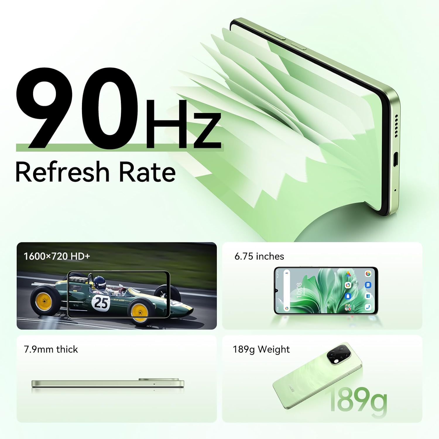 UMIDIGI G9C Android 14 Unlocked Cellphone,Octa-core 12GB +128GB Expand 1TB Unlocked Smartphone,6.75" HD+ 90Hz,5000mAh Battery,50MP Camera,4G Dual SIM,GPS, BT 5.4,NFC,AI Face Unlock,Warranty,Green 3 UMIDIGI G9C Android 14 Unlocked Cellphone,Octa-core 12GB +128GB Expand 1TB Unlocked Smartphone,6.75" HD+ 90Hz,5000mAh Battery,50MP Camera,4G Dual SIM,GPS, BT 5.4,NFC,AI Face Unlock,Warranty,Green - Image 3