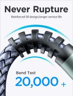 AINOPE 2 Pack USB Extensions Cable High Speed USB 3.0 Extension Cord Type A Male to Female Sturdy Braided Material Fast Data Transfer Compatible with USB Keyboard,Mouse,Flash Drive,Grey,6.6FT+6.6FT - Image 5