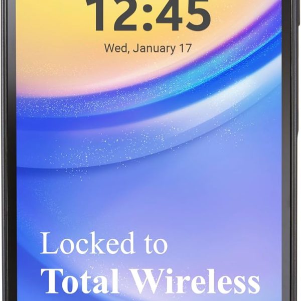 total wireless Samsung Galaxy A15 5G, 64GB Prepaid Smartphone, 6.5” FHD+ Super AMOLED Display, 50MP Triple Camera, Long Lasting Battery, Android 14 - Locked to Black