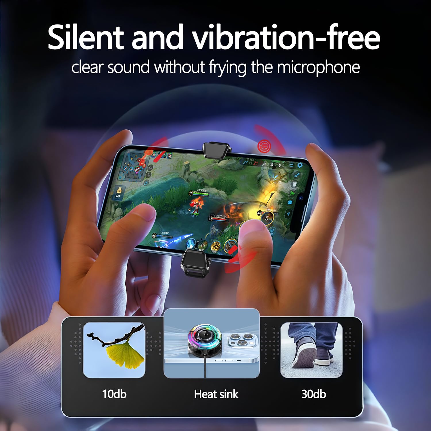 Mag-Safe Phone Cooler for Gaming, Cell iPhone Cooling Fan Hot Weather, Portable RGB Mobile Enfriador para Celular Case, Ventilador para Telefono ipad Keep Phone Cool, for iPhone/Android Series Phone 5 Mag-Safe Phone Cooler for Gaming, Cell iPhone Cooling Fan Hot Weather, Portable RGB Mobile Enfriador para Celular Case, Ventilador para Telefono ipad Keep Phone Cool, for iPhone/Android Series Phone - Image 5