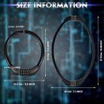 Hestya 3 Pieces Fridge Freezer Refrigerator Cabinet Lock, 10000 Combinations Safety Locks for French Doors, Safe Strap Kitchen Bathroom Doors Rv No Screw Fridge Lock(Black) - Image 2