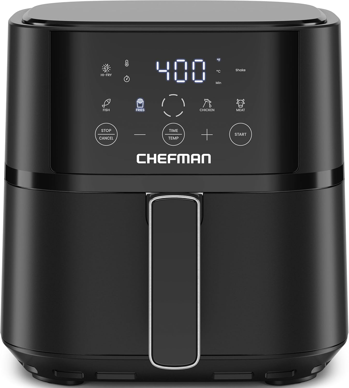 Chefman Air Fryer – 4 QT Compact Airfryer for Quick Chefman Air Fryer – 4 QT Compact Airfryer for Quick & Easy Meals in Minutes, Features Hi-Fry Technology for Extra Crisp, Touchscreen Controls with 4 Presets, Nonstick & Dishwasher Safe Basket - Black