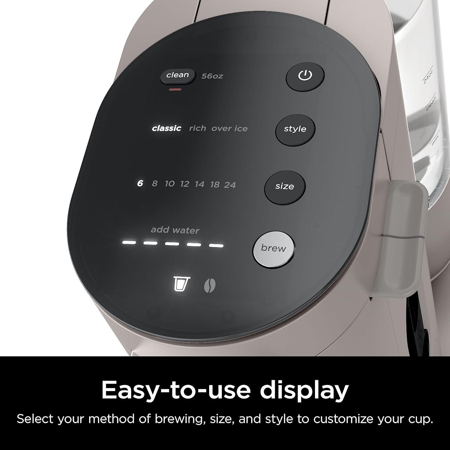 Ninja Pods & Grounds Single-Serve Coffee Maker, K-Cup Pod Compatible, Brews Grounds, Compact Design, 56-oz. Reservoir, 6-oz. Cup to 24-oz. Travel Mug Brew Sizes, Iced Coffee Maker, Stone, PB041ST 7 Ninja Pods & Grounds Single-Serve Coffee Maker, K-Cup Pod Compatible, Brews Grounds, Compact Design, 56-oz. Reservoir, 6-oz. Cup to 24-oz. Travel Mug Brew Sizes, Iced Coffee Maker, Stone, PB041ST - Image 7