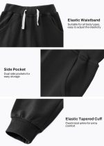 VOGRYE 3 Pack Boys Cotton Toddler Sweatpants Boys Joggers Pants with Pocket Drawstring for Kids 2T-14 Years - Image 3