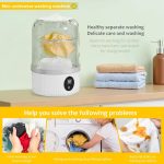 Underwear Washer, Portable Mini Washing Machine, Upgraded Mini Washings Machines, Rechargeable Cordless Washing-Machine, Laundry Cup for Bra, Underwear, Socks