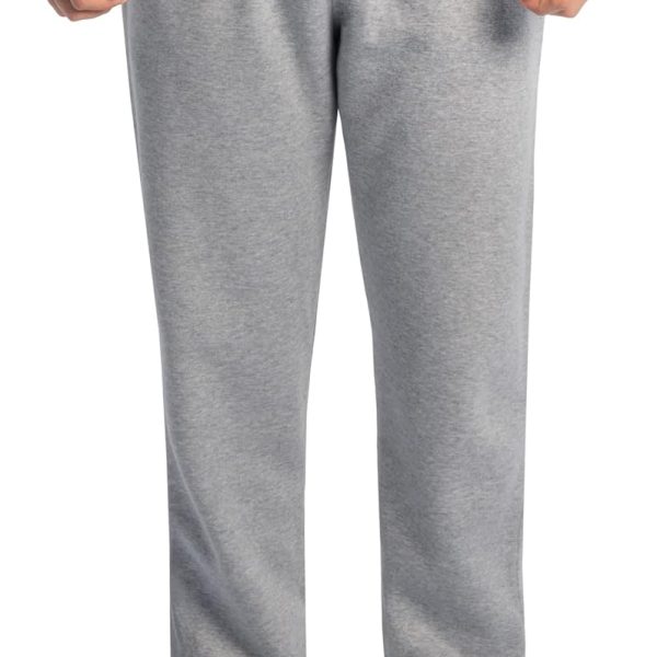Fruit of the Loom Men's Eversoft Fleece Open Bottom Sweatpants with Pockets, Relaxed Fit, Moisture Wicking, Breathable