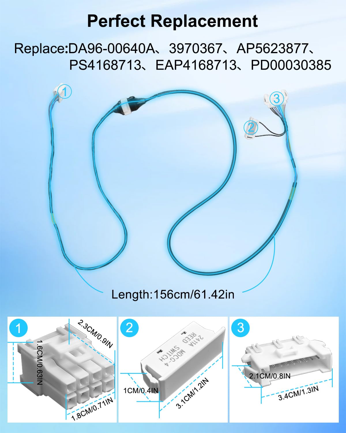 Upgraded Refrigerator Wire Harness Fit for Samsung Refrigerator Replace DA96-00640A AP5623877 3970367 EAP4168713 PS4168713 3 Upgraded Refrigerator Wire Harness Fit for Samsung Refrigerator Replace DA96-00640A AP5623877 3970367 EAP4168713 PS4168713 - Image 3