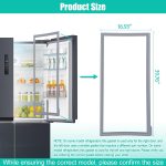 Upgraded W10830162 Refrigerator Door Gasket Replacement Compatible with Whirlpool Kenmore KitchenAid Refrigerator, 39.7"x 16.93" Freezer Door Gasket Refrigerator Door Seal Part 12723206AP, W10179332 - Image 2