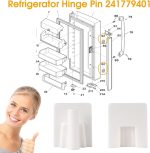 241779401 Refrigerator Door Hinge Pin Compatible with Frigidaire Electrolux Kenmore Refrigerator Door 1512662 AP4393564 AH2358752 EA2358752 PS2358752, Mullion, Upper or Lower Hinge Pin 2 Pack - Image 3