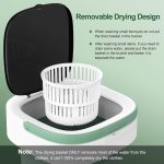 Portable Washing Machine, 12L Upgraded Mini Washing Machine With Spin Basket, Foldable Washer Cleaning for Underwear, Baby Clothes Socks and Small Items, Small Washer for Apartments, Dorm,RV (Green) - Image 7