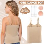 Camisole Tank Tops for Girls, Stretch Undershirts Comfortable Camis with Clear Straps and Silicone Cover - Image 4