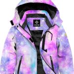 GEMYSE Girl's Waterproof Ski Snow Jacket Fleece Windproof Winter Jacket with Hood