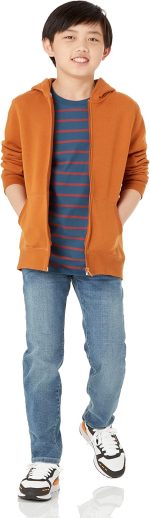 Amazon Essentials Hoodies - Boys' Zip-Up Sweatshirt - Image 4