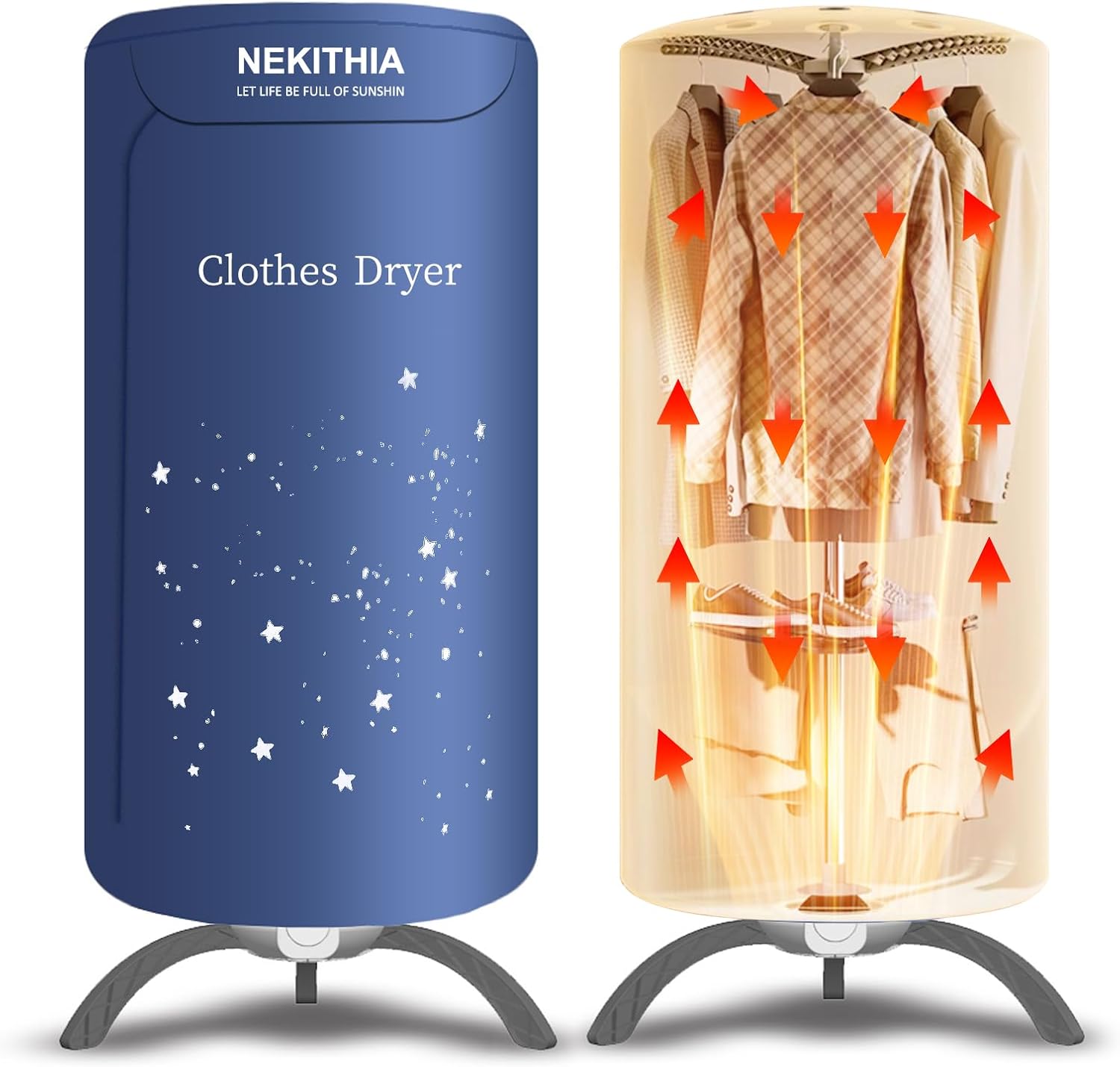 Portable Clothes Dryer Upgraded to Quickly Dry A Large Number Portable Clothes Dryer Upgraded to Quickly Dry A Large Number of Clothes and Shoes. Travel Mini 900w Dryer Machine, Compact Portable Dryer for Family, Apartment, RV and Travel