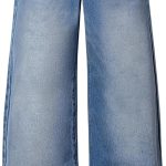 Jeans for Girls Baggy Wide Leg Cute Bow High Elastic Waisted Denim Pants Y2K Boyfriend Skater Streetwear 7-14Y