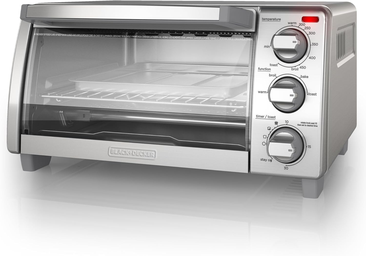 BLACK+DECKER 4-Slice Toaster Oven with Natural Convection, Stainless Steel, TO1760SS (TO1760SST-1) 1 BLACK+DECKER 4-Slice Toaster Oven with Natural Convection, Stainless Steel, TO1760SS (TO1760SST-1)