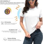 KevaMolly Basic T Shirts for Women UPF 50+ Short Sleeve Casual Summer Tops Trendy Solid Loose Fit Tshirt - Image 3