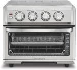 Cuisinart Air Fryer Toaster Oven with Grill, 1800W 8-1 Air Fryer Oven with Bake, Convection Bake, Grill, Broil and Warm Options, Large Capacity, 60-Minute Timer, TOA-70NAS, Stainless Steel