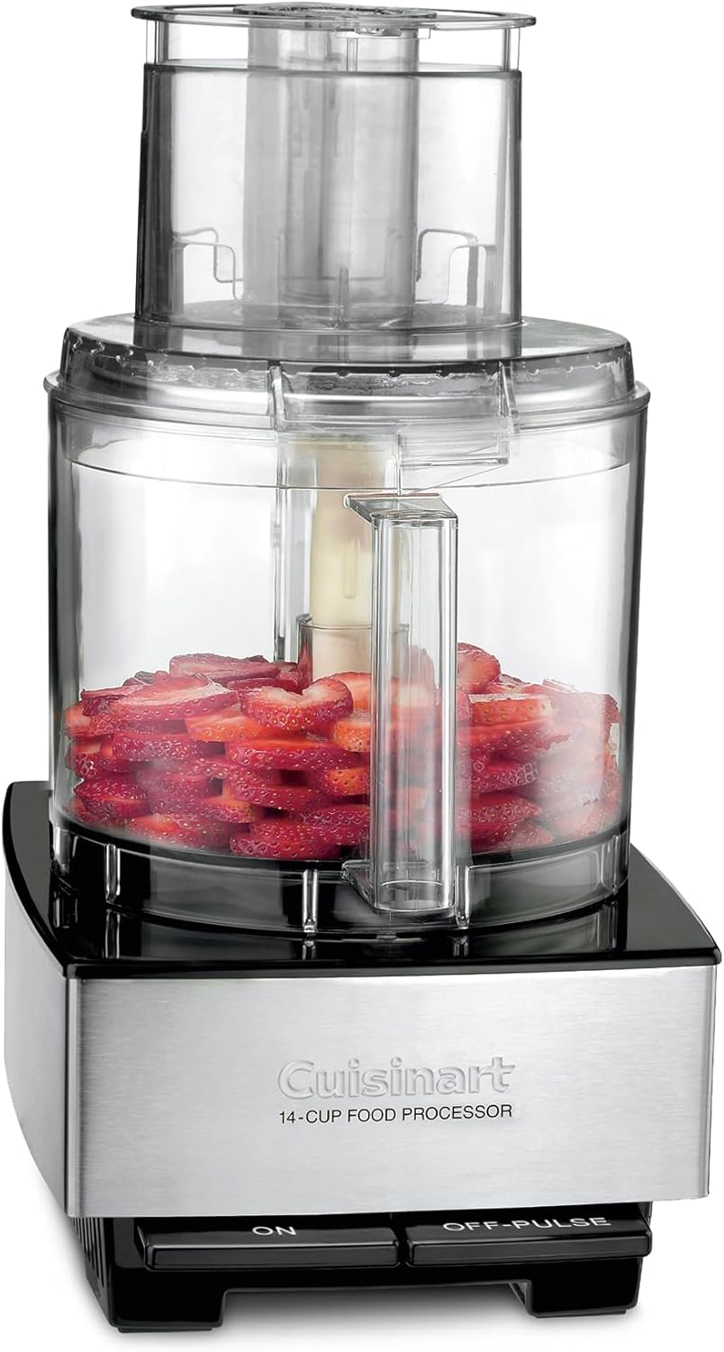 Cuisinart Food Processor, 14-Cup Vegetable Food Chopper for Mincing, Dicing, Shredding, Puree & Kneading Dough, 720-Watt Motor, Stainless Steel, DFP-14BCNY 1 Cuisinart Food Processor, 14-Cup Vegetable Food Chopper for Mincing, Dicing, Shredding, Puree & Kneading Dough, 720-Watt Motor, Stainless Steel, DFP-14BCNY