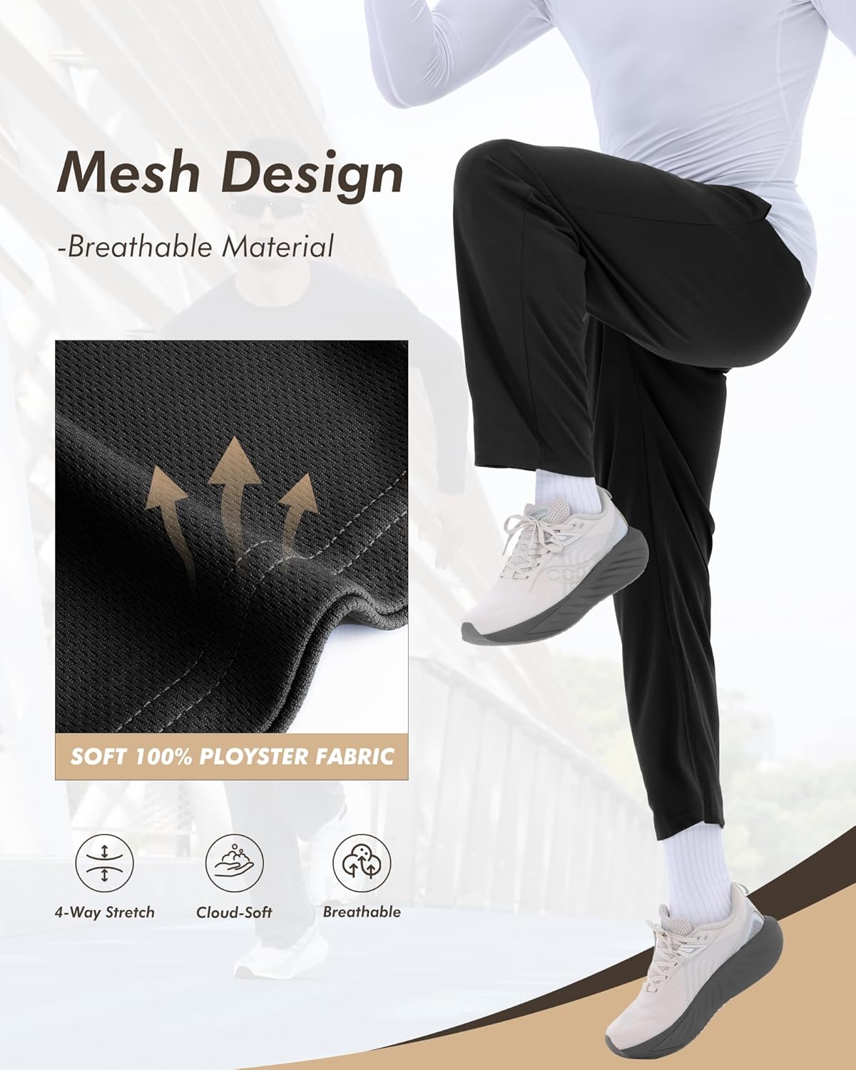 3 Pack Mens Sweatpants with Pockets - Mesh Open Bottom Athletic Joggers for Men Loose Fit Gym Workout Running Casual Pants 2 3 Pack Mens Sweatpants with Pockets - Mesh Open Bottom Athletic Joggers for Men Loose Fit Gym Workout Running Casual Pants - Image 2